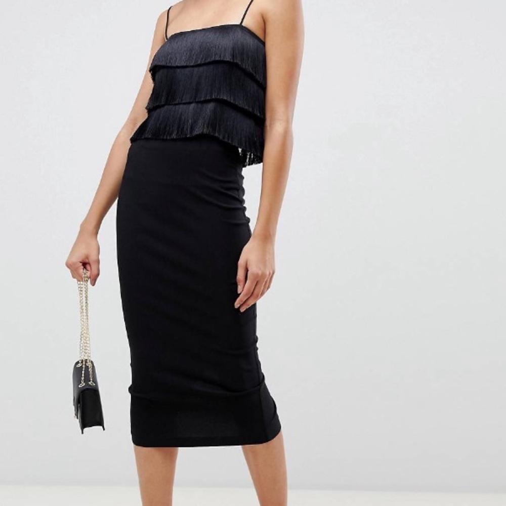 Asos High-Waisted Black Pencil Skirt